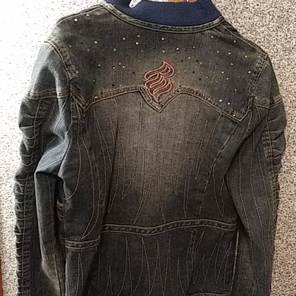 Rocawear two tone jean jacket size large - Picture 2 of 2